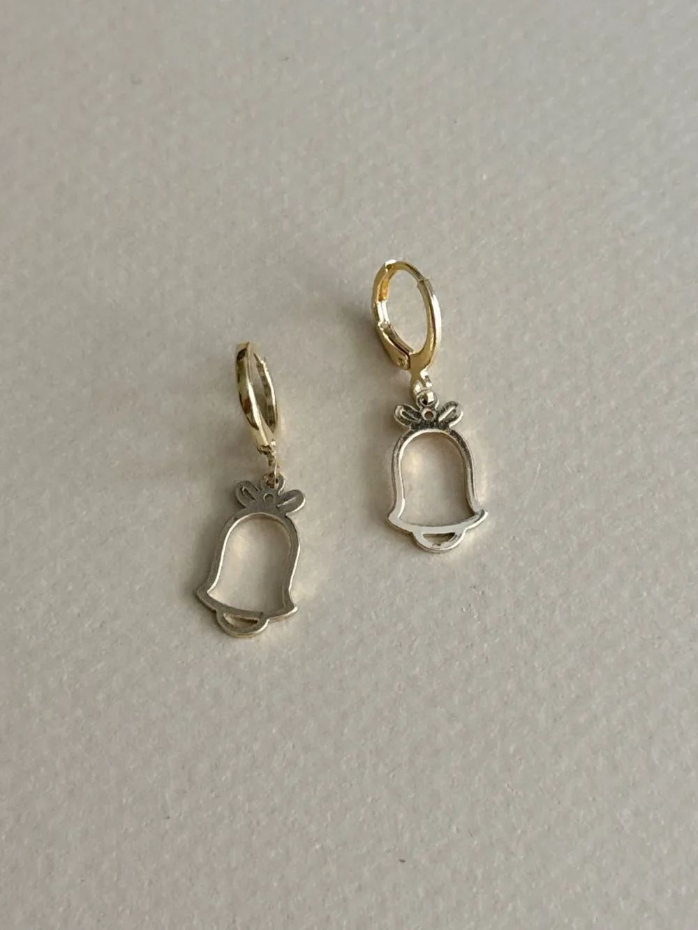 Bell Charm Hoop Earrings M1857
